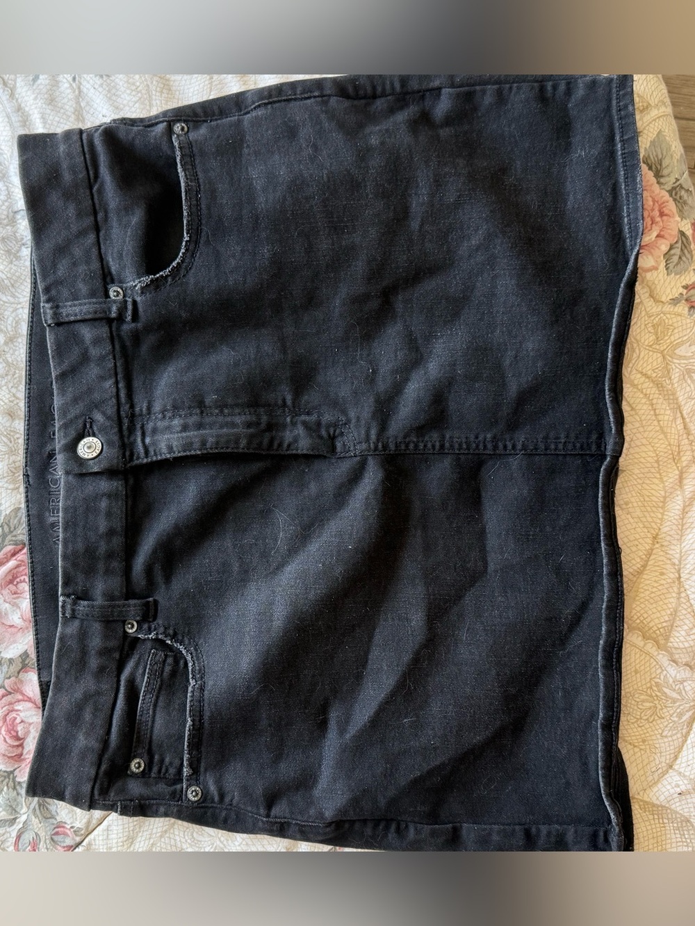 Women’s Black Jean Skirt - Mini Fit